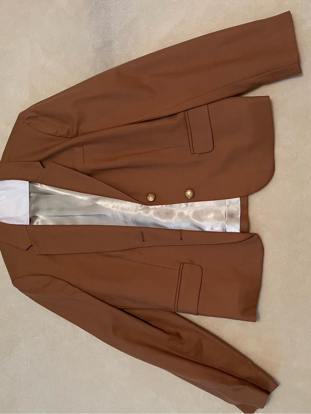 Women’s Tailored Brown Blazer - Classic Single-Breasted Jacket